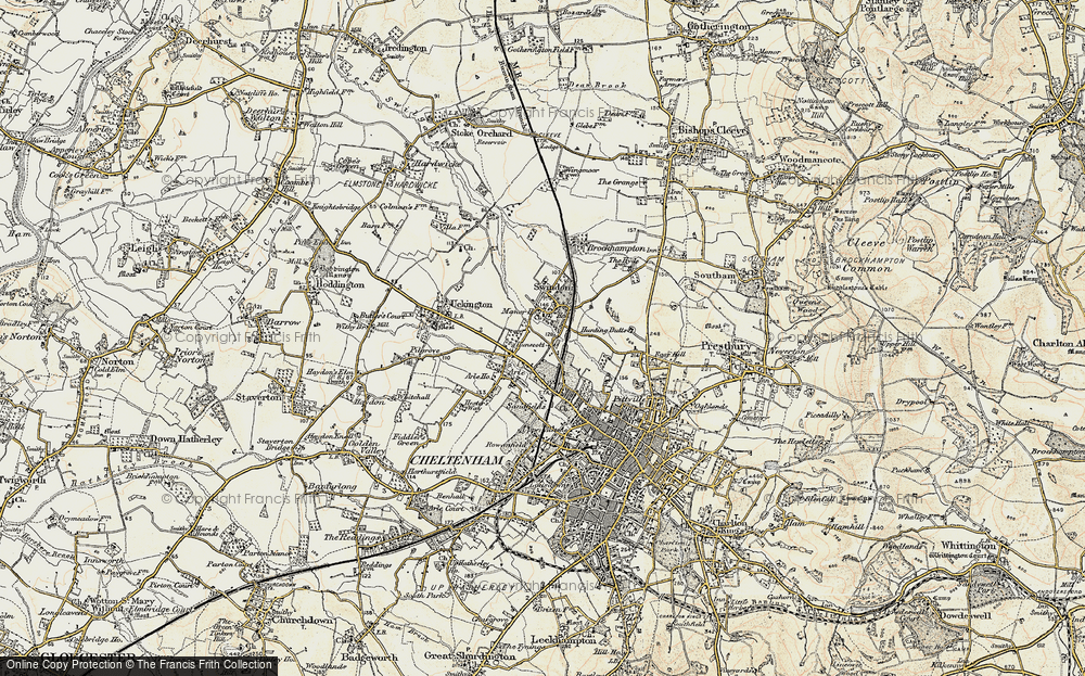 Old Map of Kingsditch, 1898-1900 in 1898-1900
