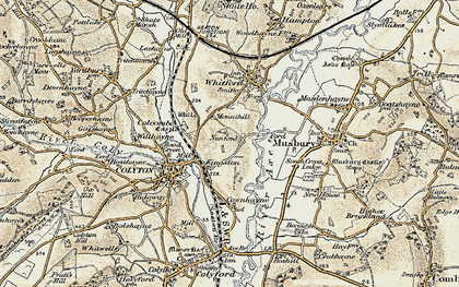 Old map of Kingsdon in 1898-1900