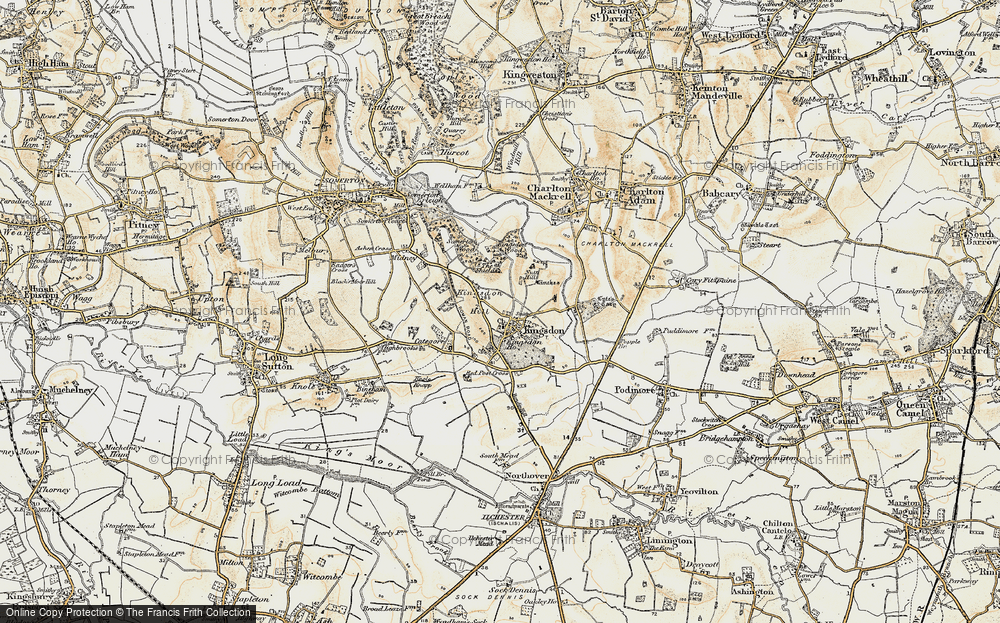 Old Map of Kingsdon, 1899 in 1899