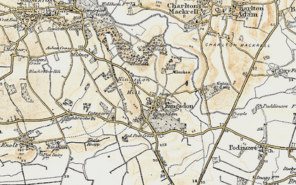 Old map of Kingsdon in 1899