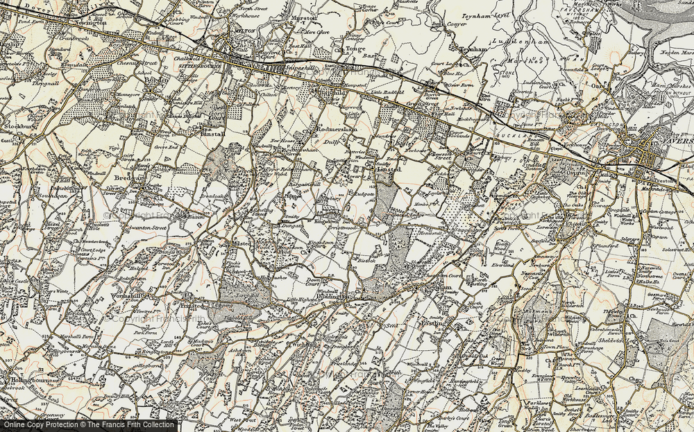Old Map of Kingsdown, 1897-1898 in 1897-1898