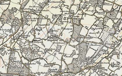 Old map of Kingsdown in 1897-1898