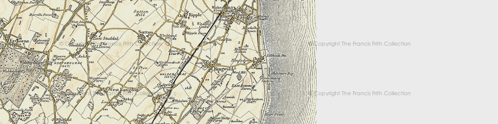 Old map of Kingsdown in 1898-1899