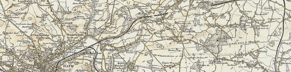 Old map of Kingsdown in 1899