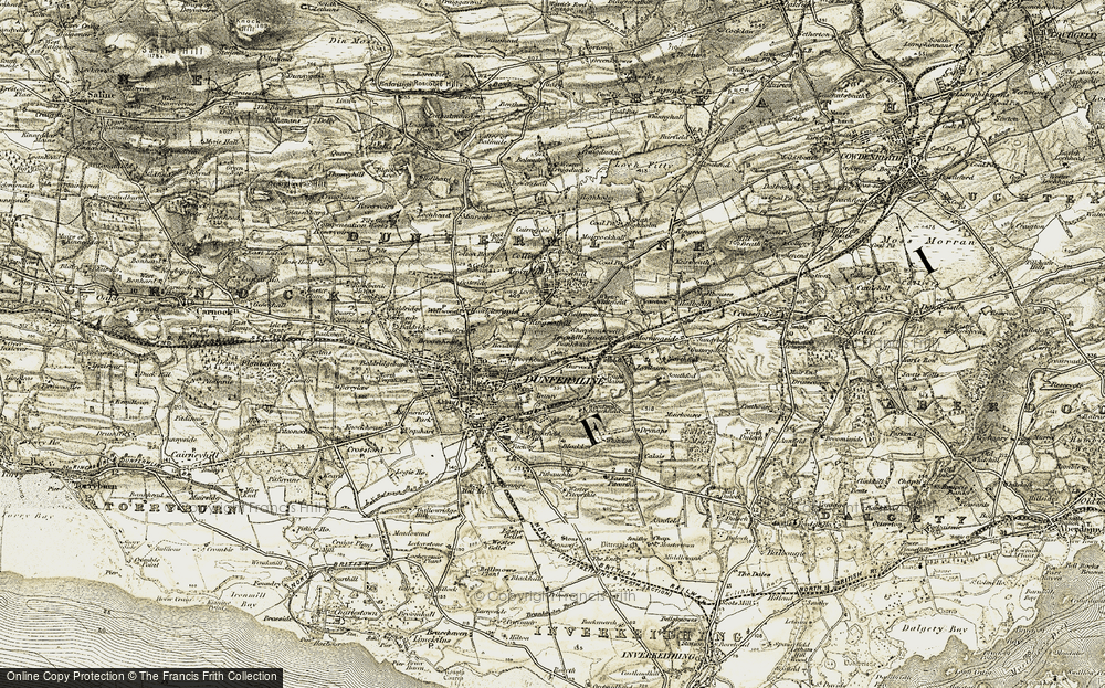 Old Map of Kingseathill, 1904-1906 in 1904-1906
