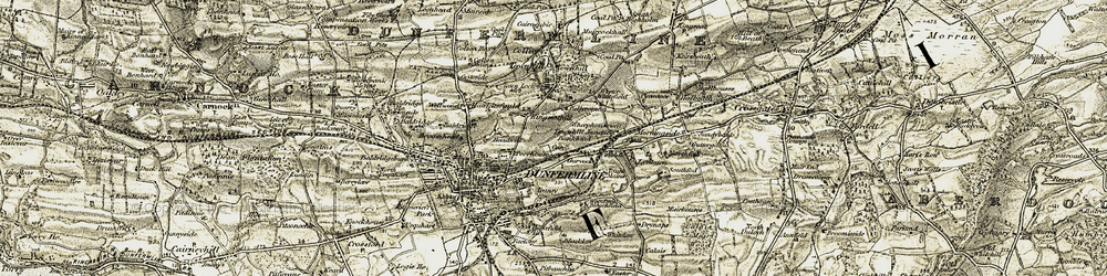 Old map of Kingseathill in 1904-1906