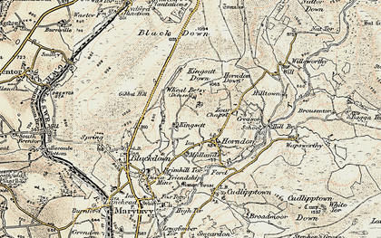 Old map of Kingsett in 1899-1900