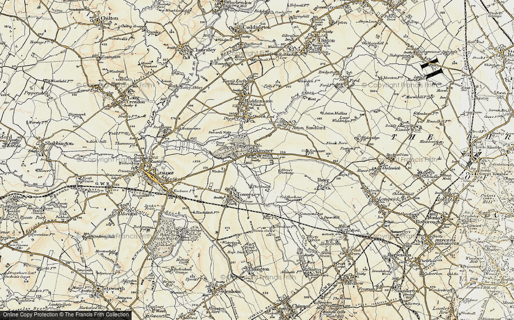 Old Map of Kingsey, 1898 in 1898