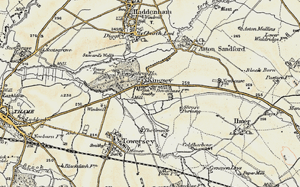 Old map of Kingsey in 1898