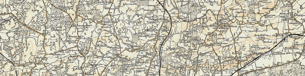 Old map of Langhurst in 1898-1909