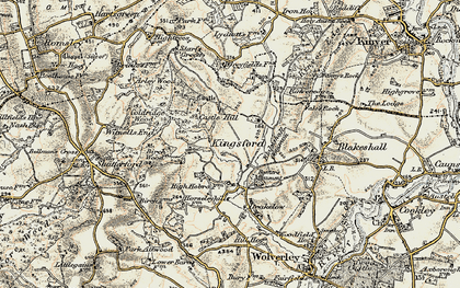 Old map of Kingsford in 1901-1902