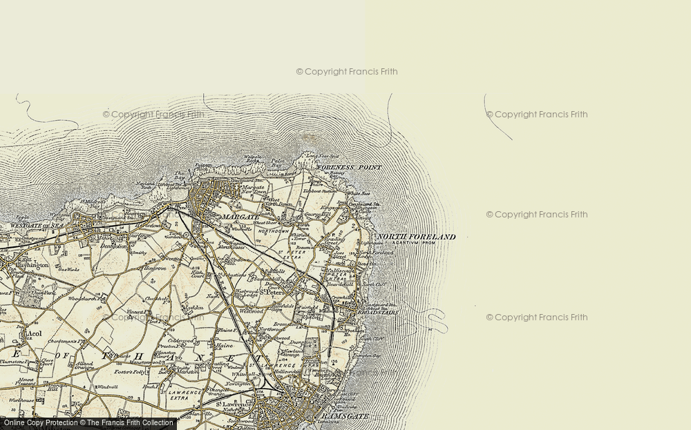 Old Map of Kingsgate, 1898-1899 in 1898-1899
