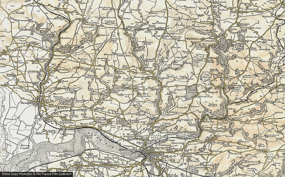 Old Map of Kingsheanton, 1900 in 1900
