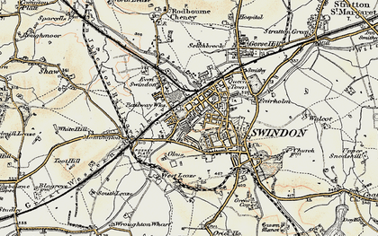 Old map of Kingshill in 1897-1899
