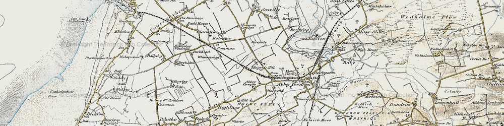 Old map of Abbey Cowper in 1901-1904