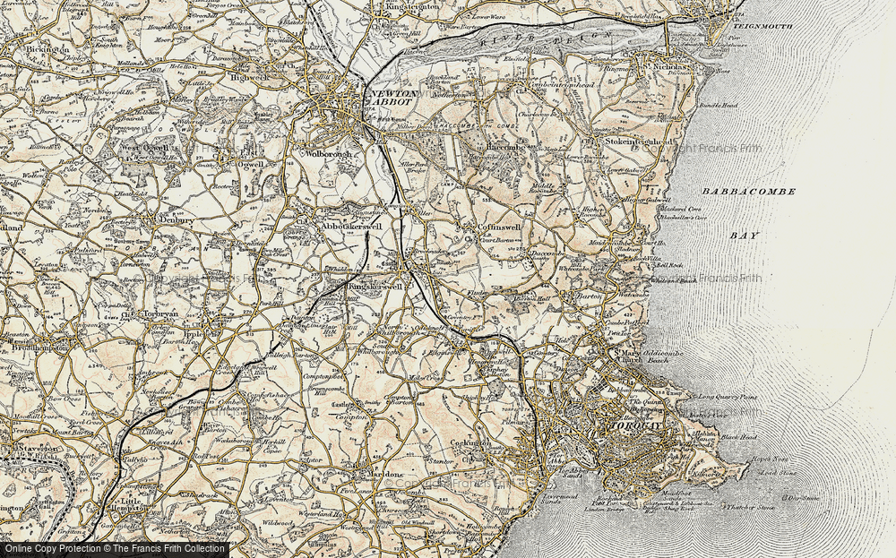 Old Map of Kingskerswell, 1899 in 1899