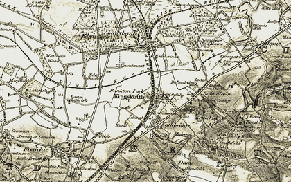 Old map of Kingskettle in 1906-1908