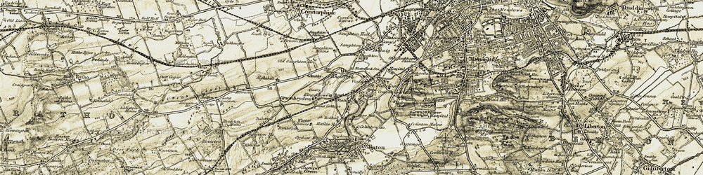 Old map of Kingsknowe in 1903-1904
