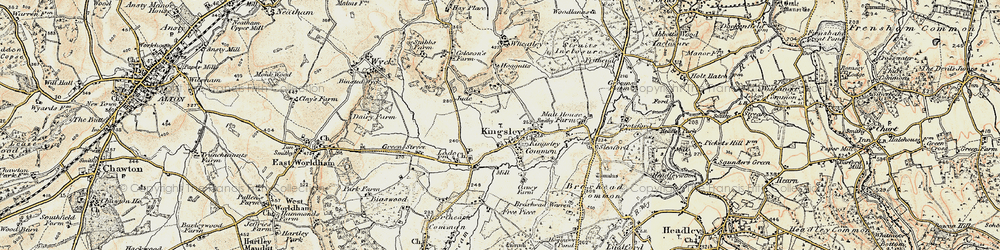 Old map of Kingsley in 1897-1909