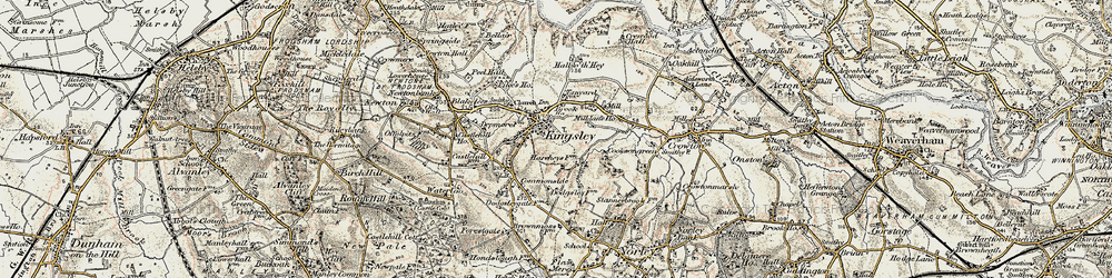 Old map of Kingsley in 1902-1903