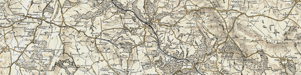 Old map of Kingsley Holt in 1902
