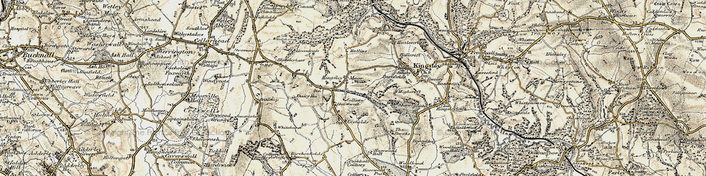 Old map of Kingsley Moor in 1902