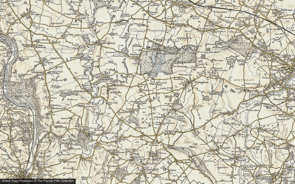 Old Map of Kingslow, 1902 in 1902