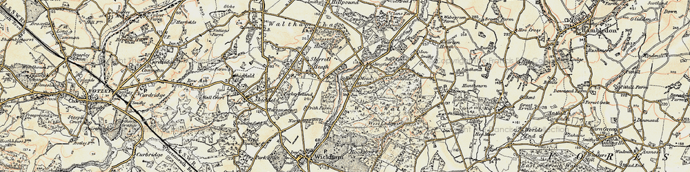 Old map of Kingsmead in 1897-1899