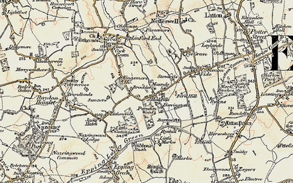Old map of Kingsmoor in 1898