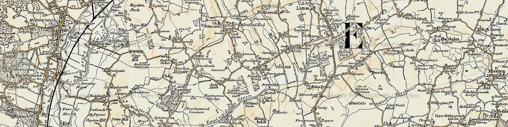 Old map of Kingsmoor in 1898