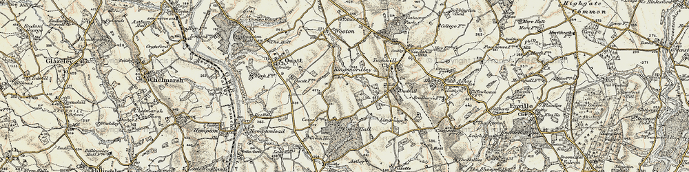 Old map of Kingsnordley in 1902