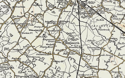 Old map of Kingsnorth in 1897-1898