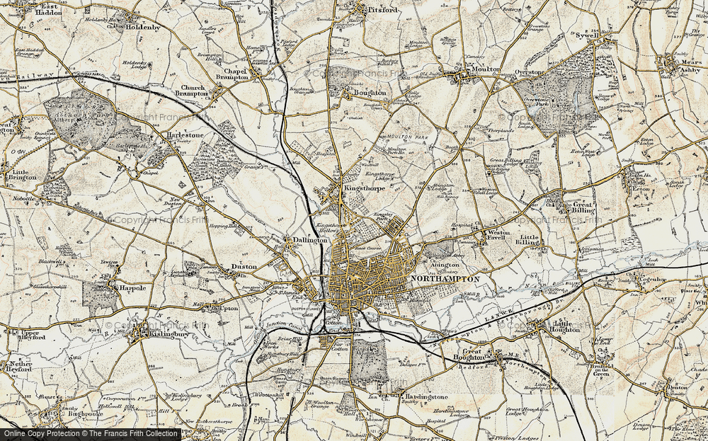 Old Map of Kingsthorpe Hollow, 1898-1901 in 1898-1901