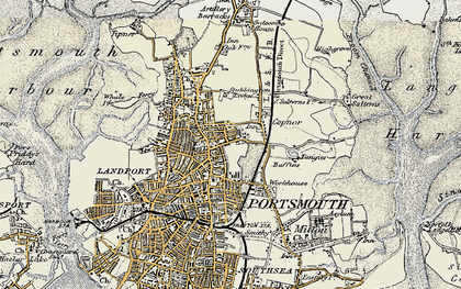 Old map of Kingston in 1897-1899