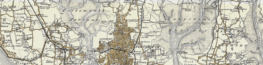 Old map of Kingston in 1897-1899