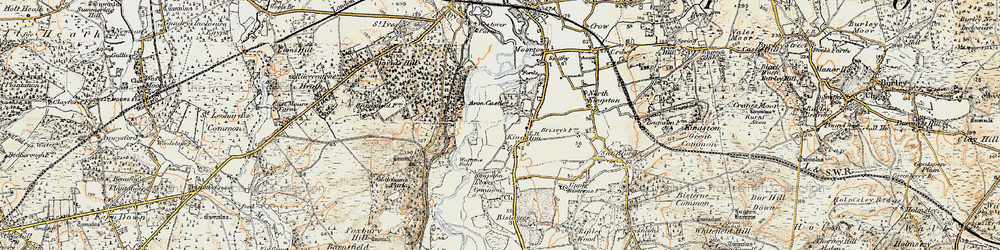 Old map of Leybrook Common in 1897-1909