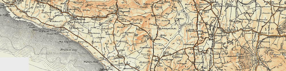 Old map of Billingham Manor in 1899-1909