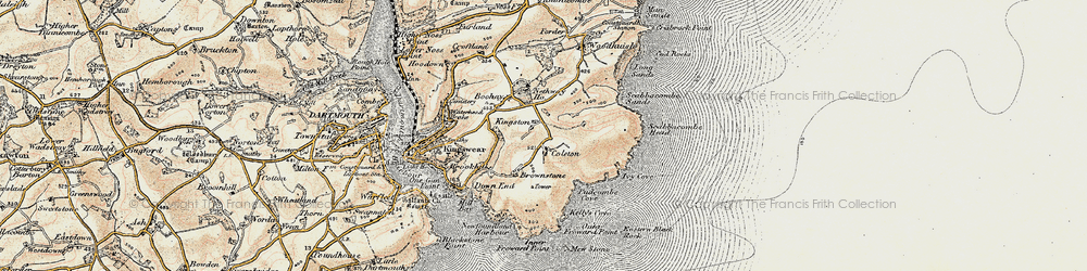 Old map of Coleton Fishacre in 1899