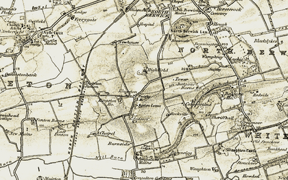 Old map of Balgone Barns in 1901-1906