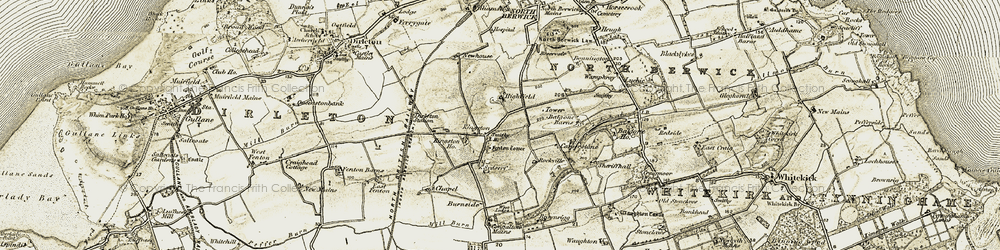 Old map of Balgone Barns in 1901-1906
