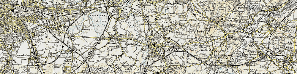 Old map of Hyde in 1903