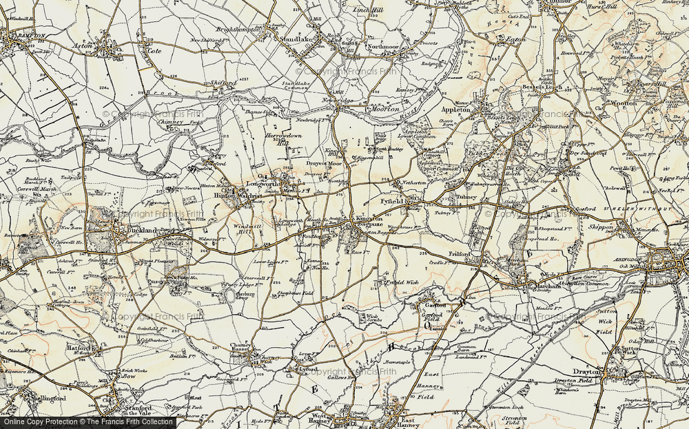 Old Map of Kingston Bagpuize, 1897-1899 in 1897-1899
