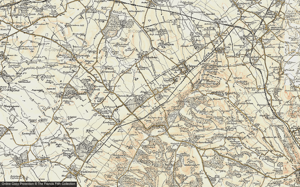 Old Map of Historic Map covering Aston Wood in 1897-1898