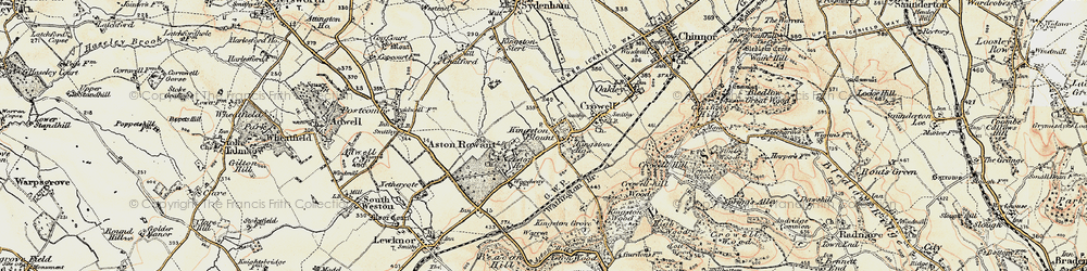 Old map of Kingston Blount in 1897-1898