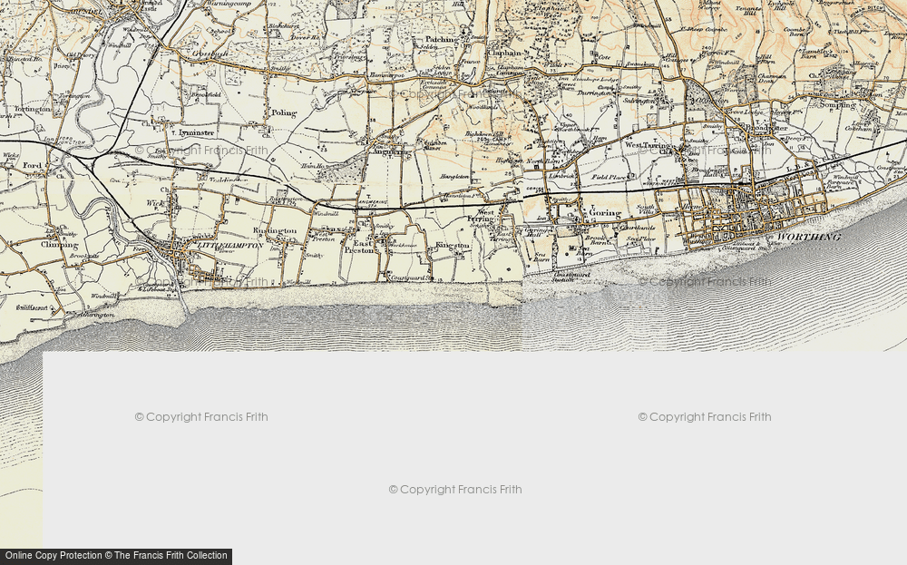 Old Map of Kingston Gorse, 1897-1899 in 1897-1899