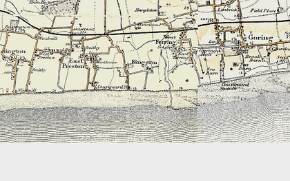 Old map of Kingston Gorse in 1897-1899