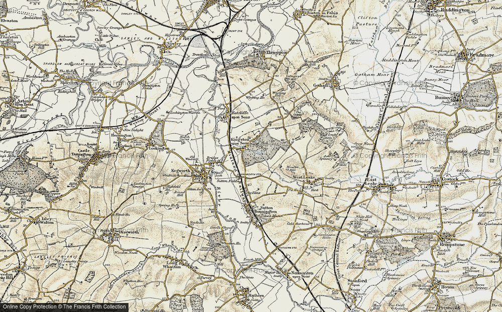 Old Map of Kingston on Soar, 1902-1903 in 1902-1903