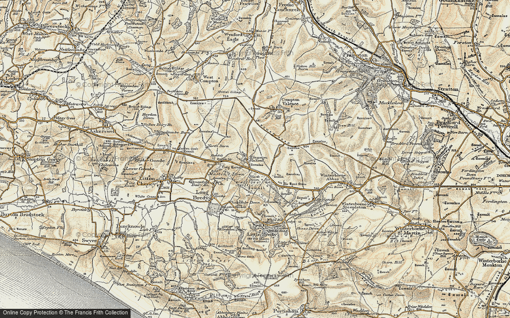 Old Map of Kingston Russell, 1899 in 1899