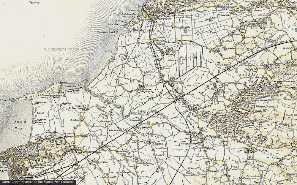Old Map of Kingston Seymour, 1899 in 1899