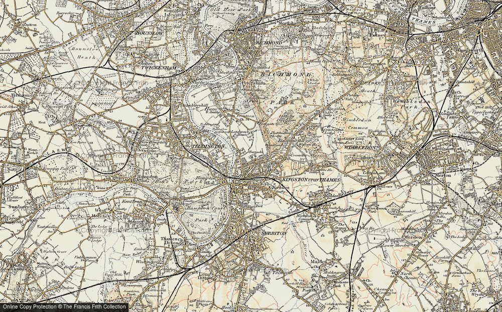 Old Map of Kingston Upon Thames, 1897-1909 in 1897-1909